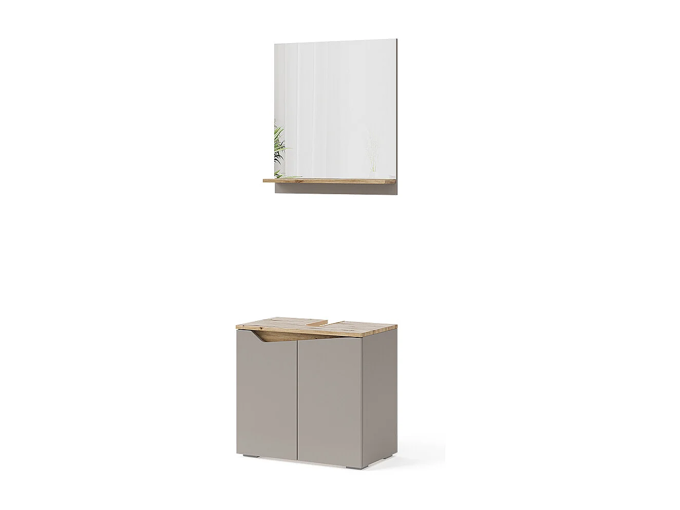 Meubles bain grège 60x35x57 marelle