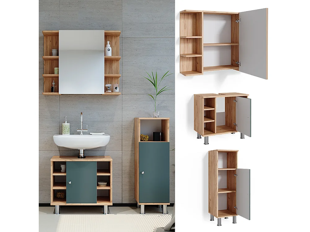 Meubles bain vert 60x32x54 fynn