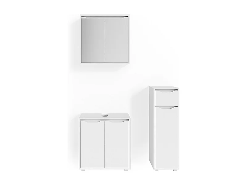 Badmöbel-Set weiß 60x30x62 ruben