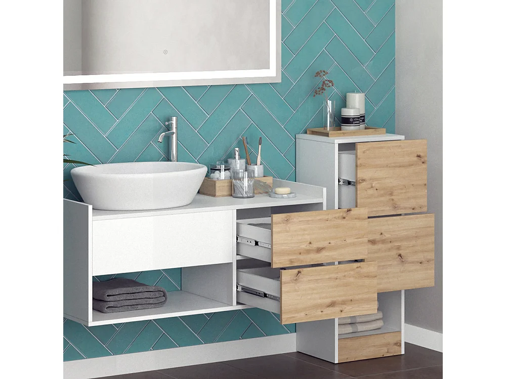 Badmöbel-Set weiß 105x43x45 alf