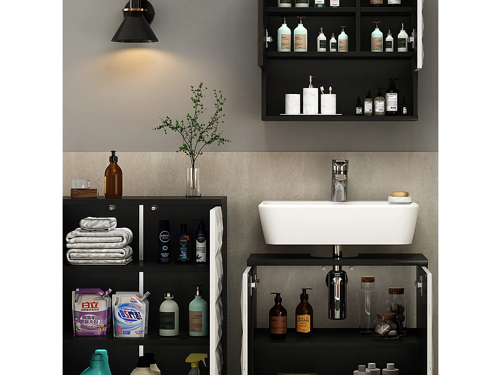 Meubles bain noir 60x30x79 edge