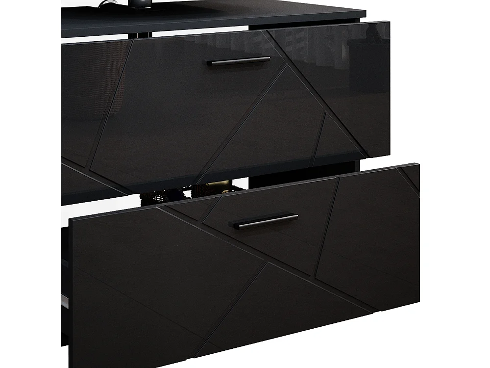 Meubles bain anthracite haute brillance 80x41x58.6 irma