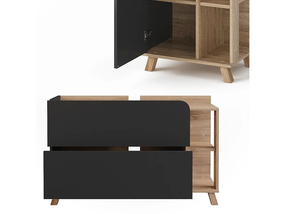 Meubles bain sonoma/anthracite 100x35x65 karen