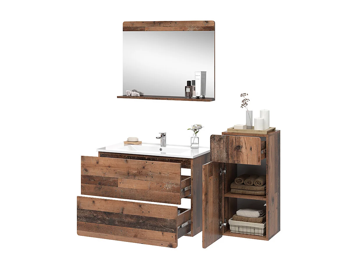 Ensemble de meubles de salle de bains oldstyle 80x46x59.3 izan