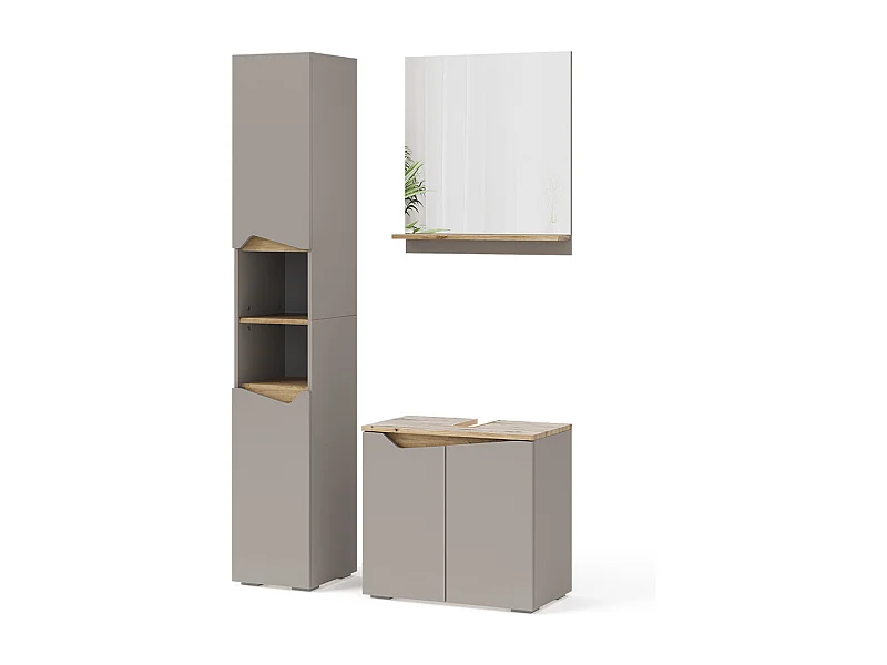 Meubles bain grège 60x35x57 marelle