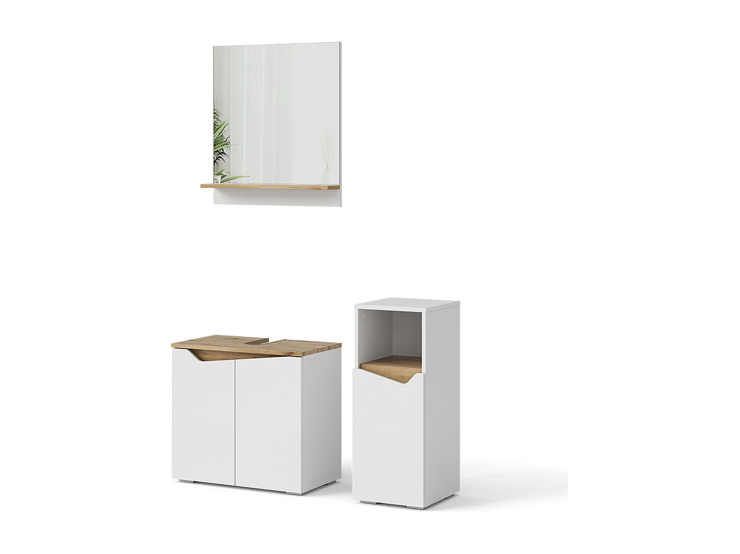 Meubles bain blanc 60x35x57 marelle