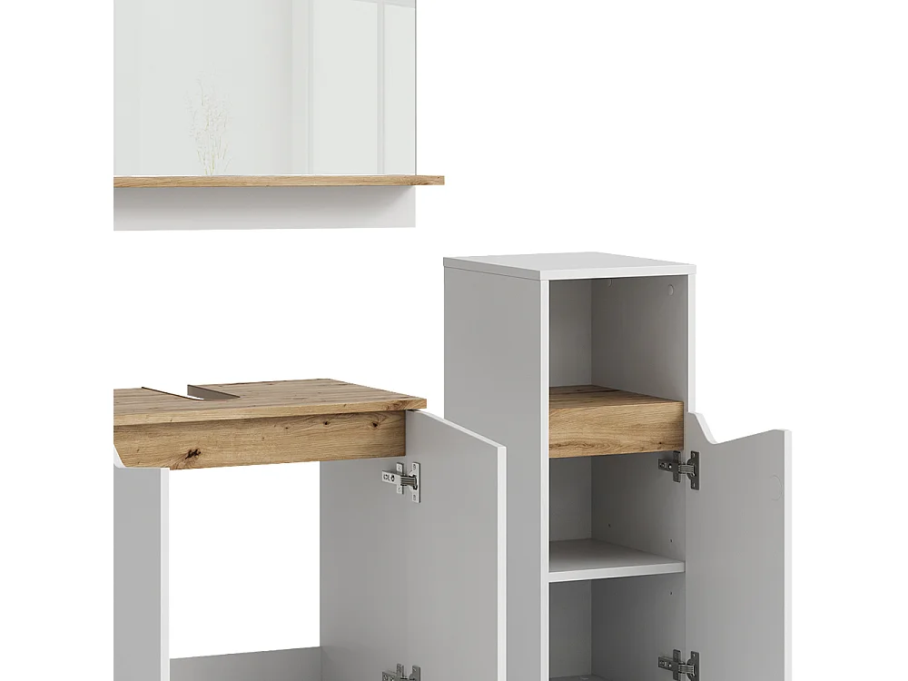 Meubles bain blanc 60x35x57 marelle