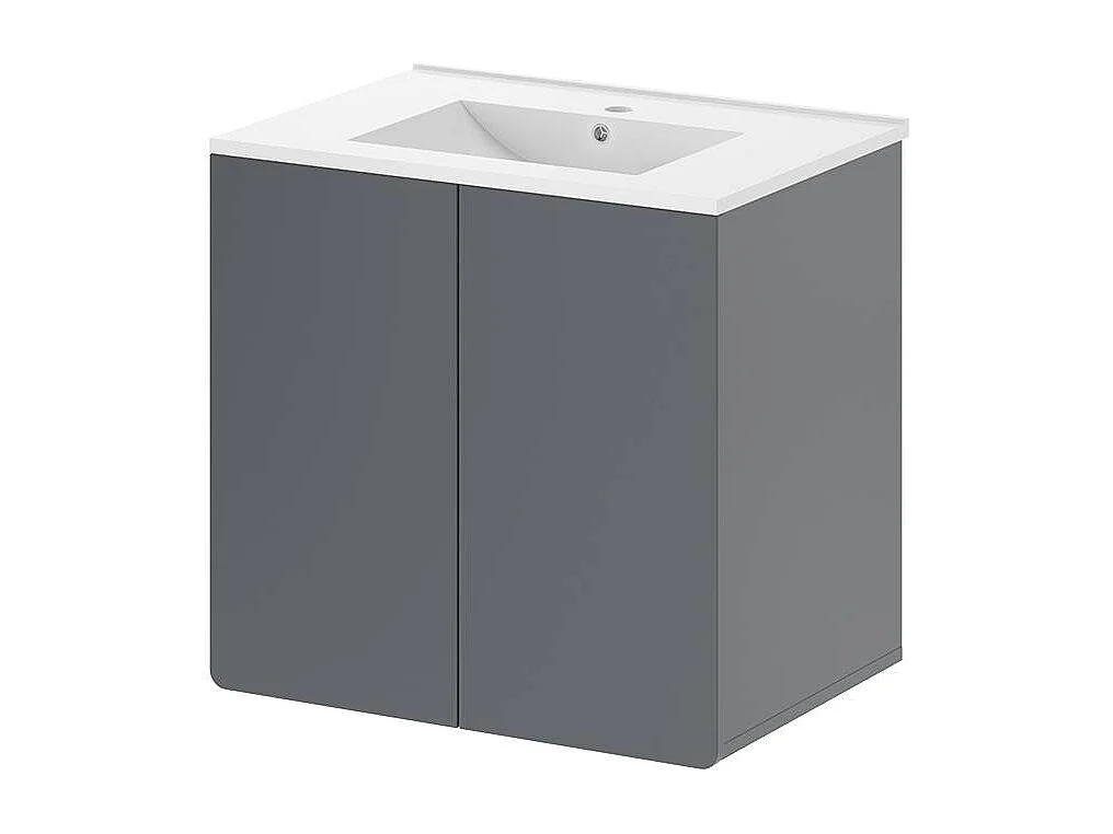 Mobiletto per lavabo grigio 61.8x44.8x57.8 izan