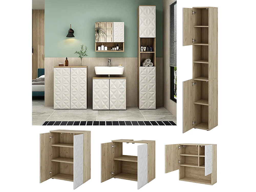 Meubles bain blanc 60x30x57 edge