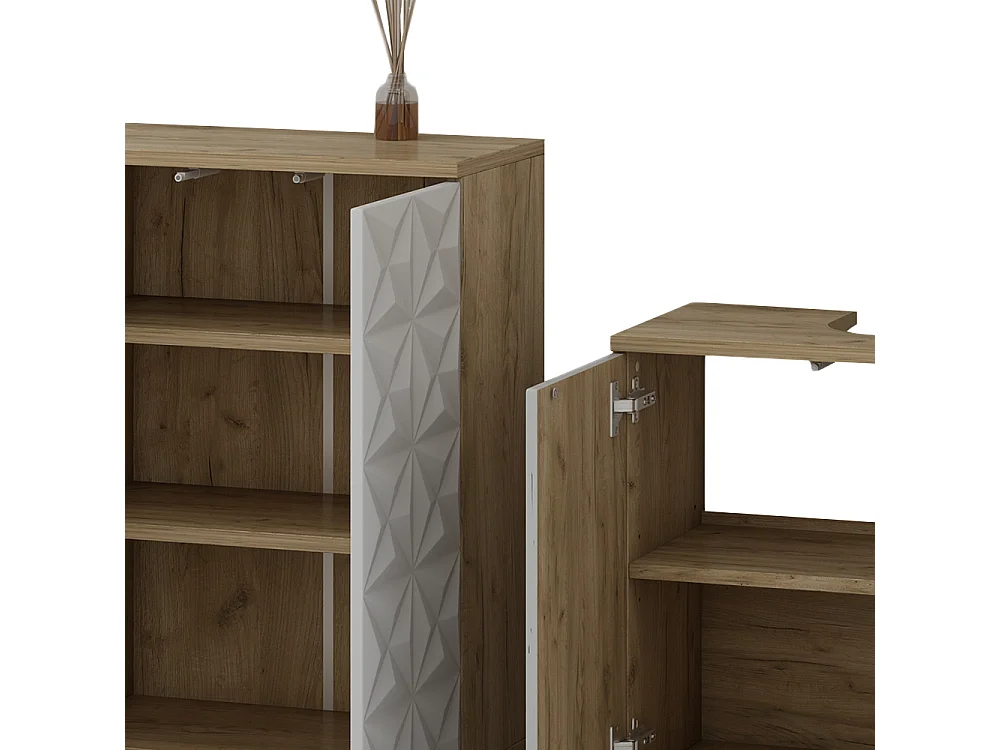 Meubles bain blanc 60x30x57 edge