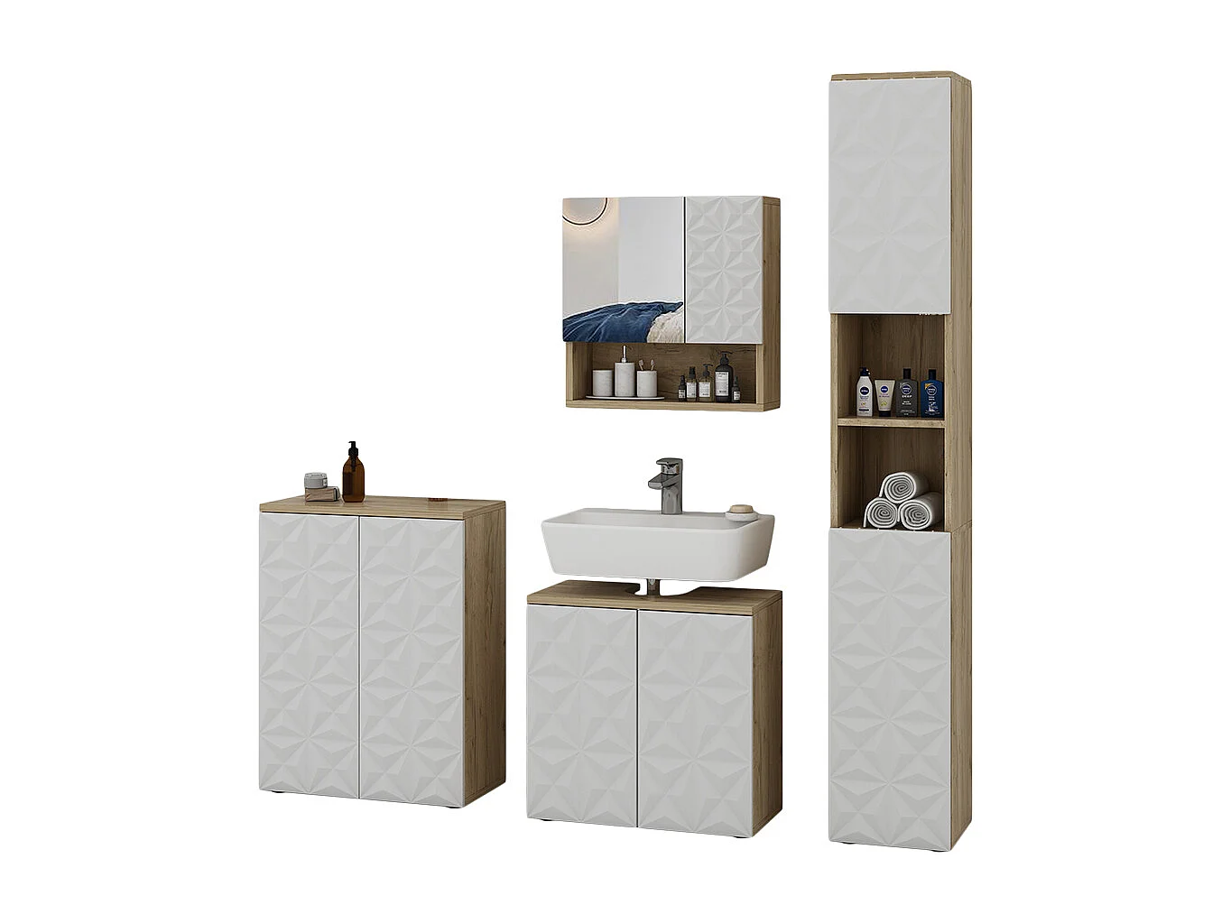 Meubles bain blanc 60x30x57 edge