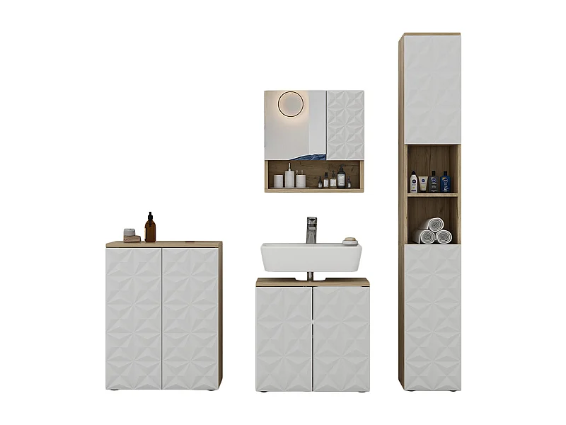 Meubles bain blanc 60x30x57 edge