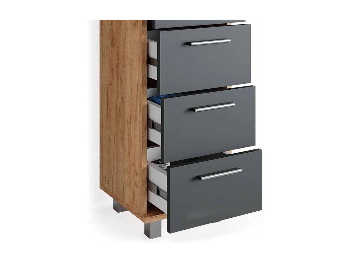 Set mobili bagno rovere 60x33x60.8 ilias