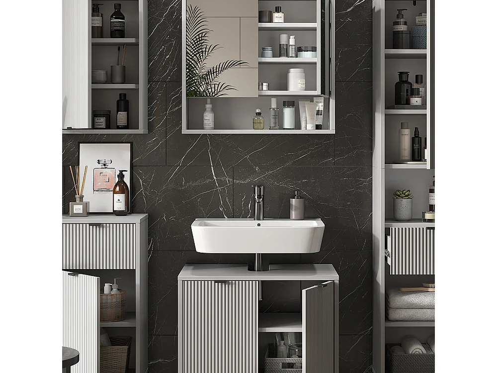 Meubles bain blanc 70x45x63 eliza