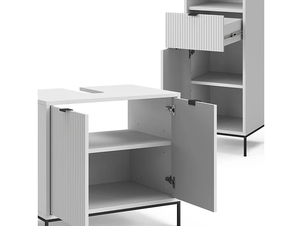 Meubles bain blanc 70x45x63 eliza