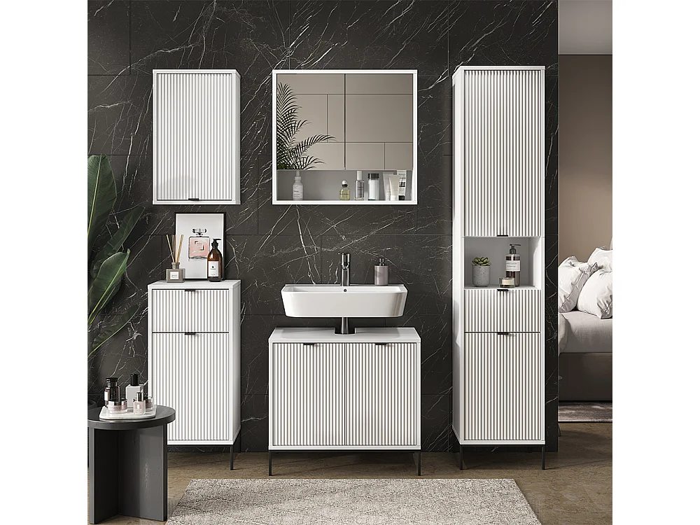 Meubles bain blanc 70x45x63 eliza
