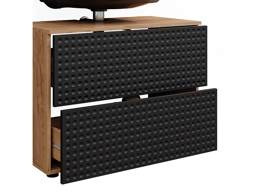 Meubles bain anthracite à pois 80x41x58 irma