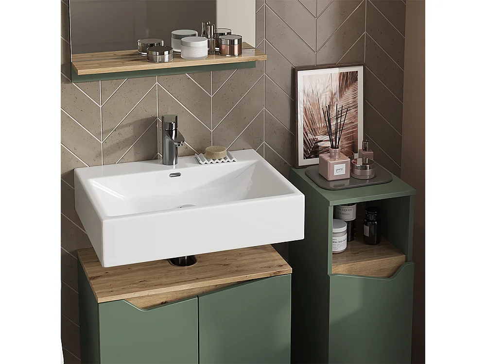 Set di mobili da bagno verde/artigianale 60x35x57 marelle