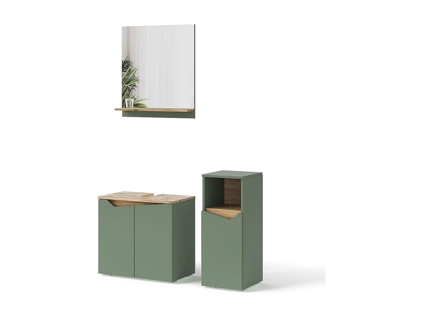 Ensemble de meubles de salle de bain vert/artisan 60x35x57 marelle