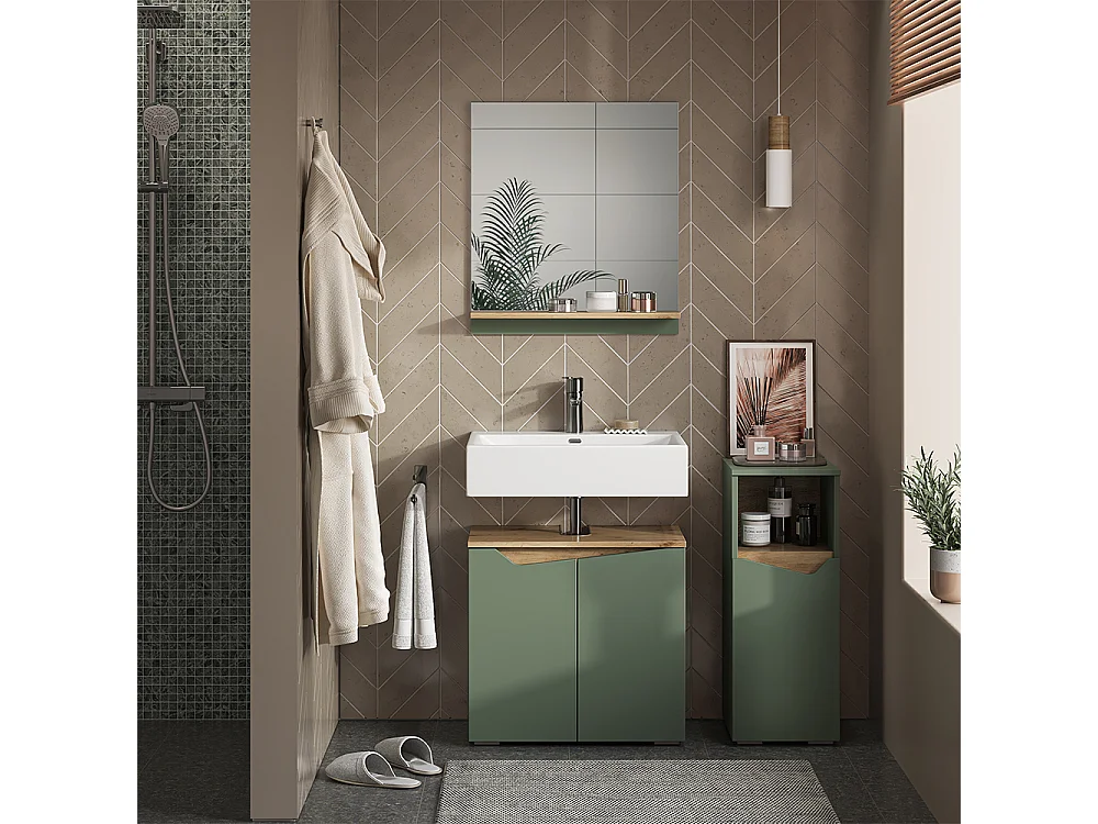 Ensemble de meubles de salle de bain vert/artisan 60x35x57 marelle