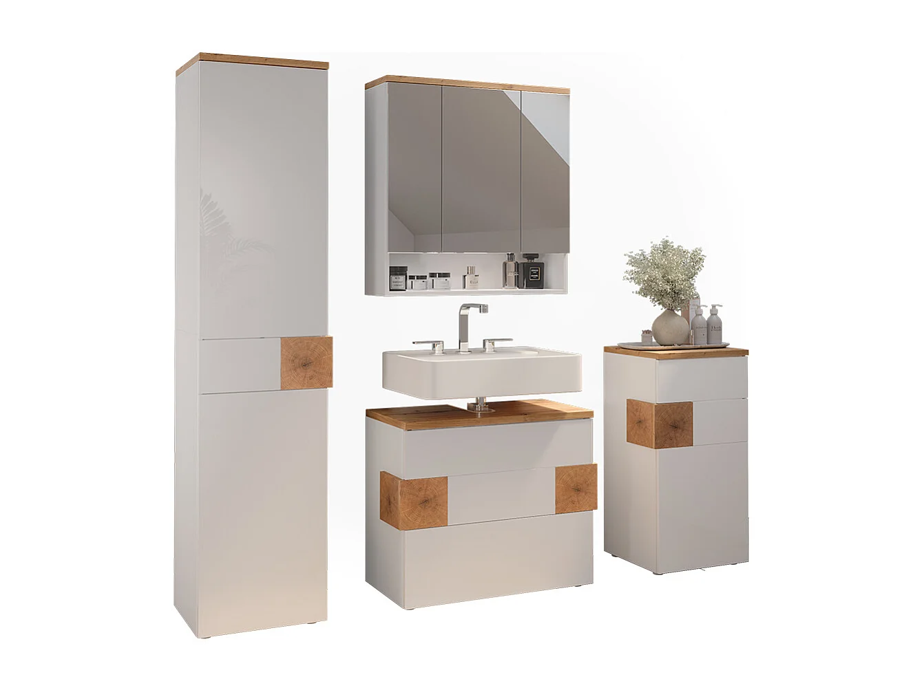 Meubles bain blanc 70x37x64.5 eden