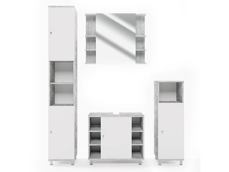 Badmöbel-Set beton 60x32x54 fynn