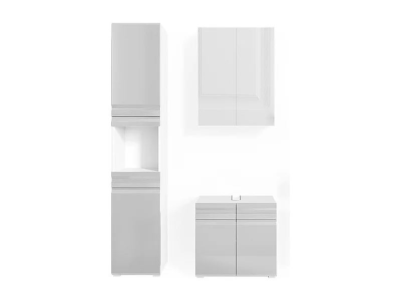Conjunto de muebles de baño blanco alto brillo 56x34x60 fredd