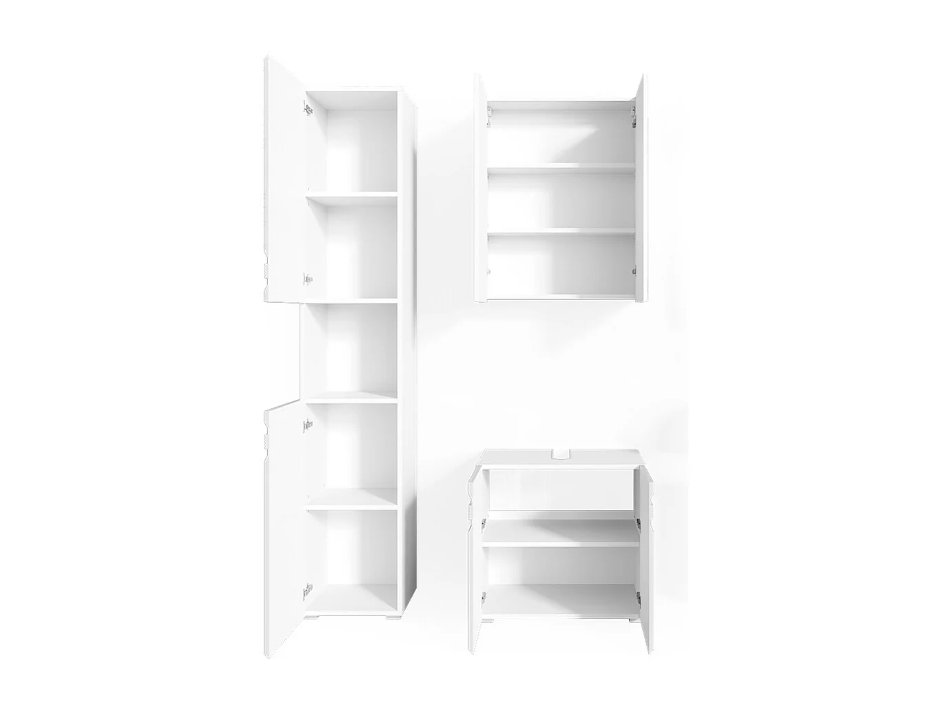 Meubles bain blanc haute brillance 56x34x60 fredd