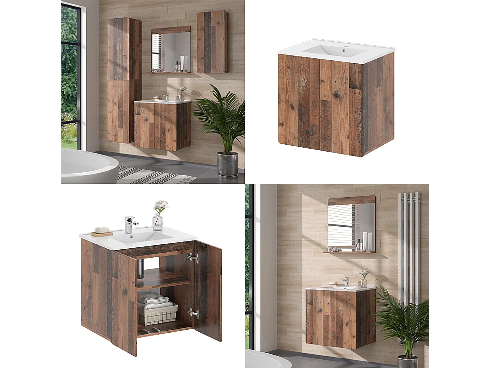 Set di mobili da bagno oldstyle 61.8x44.8x57.8 izan