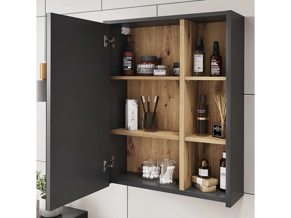 Ensemble de meubles de salle de bains gris/artisan 60x45.5x60 viola