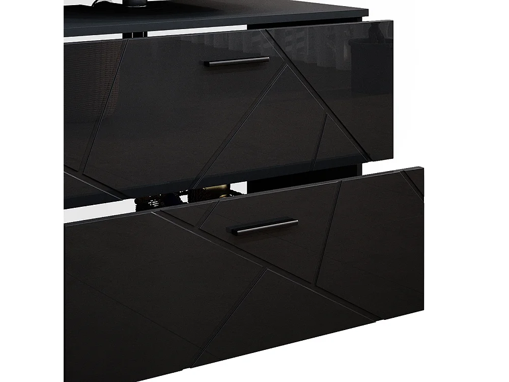 Conjunto de móveis de casa de banho antracite alto brilho 80x41x58 irma