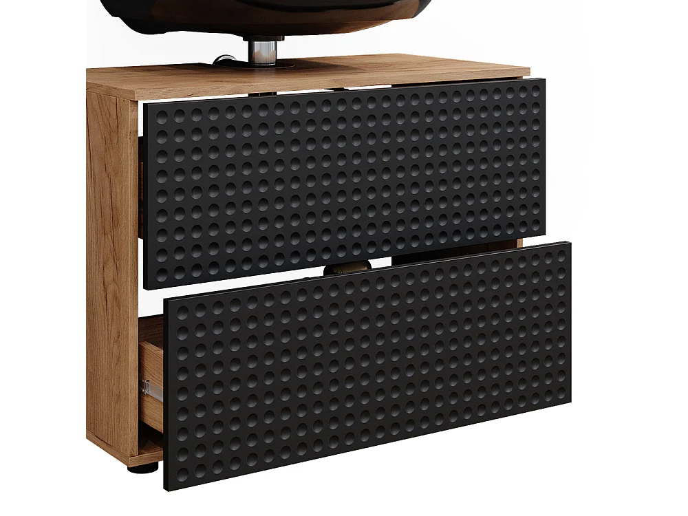 Meubles bain anthracite à pois 80x41x58.6 irma