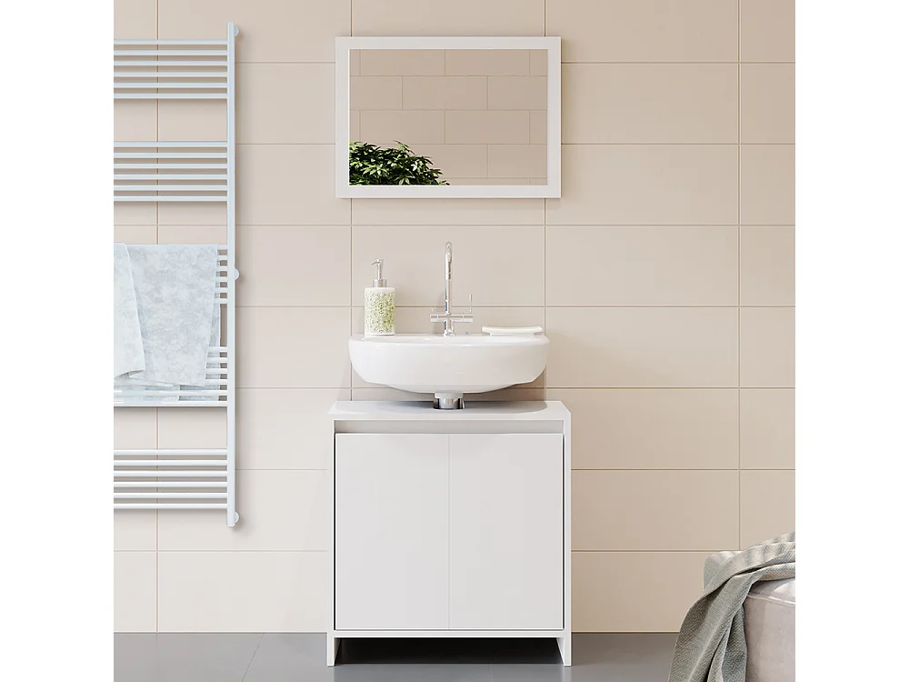 Meubles bain blanc 58x33x60 emma