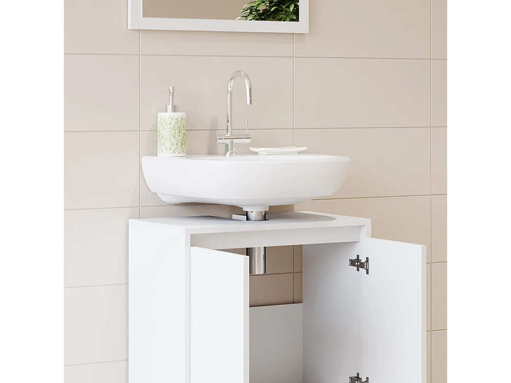 Meubles bain blanc 58x33x60 emma