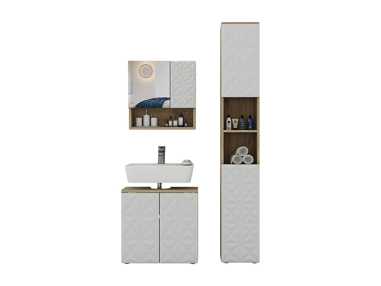 Meubles bain blanc 60x30x57 edge