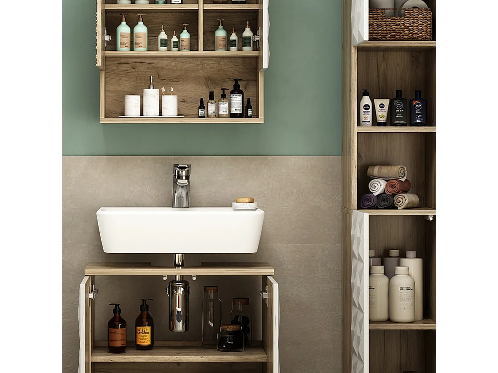 Meubles bain blanc 60x30x57 edge