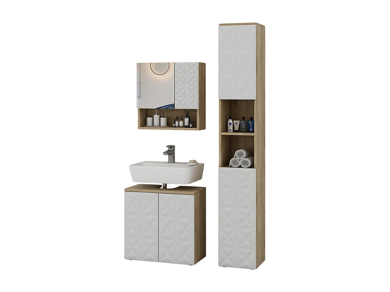 Meubles bain blanc 60x30x57 edge