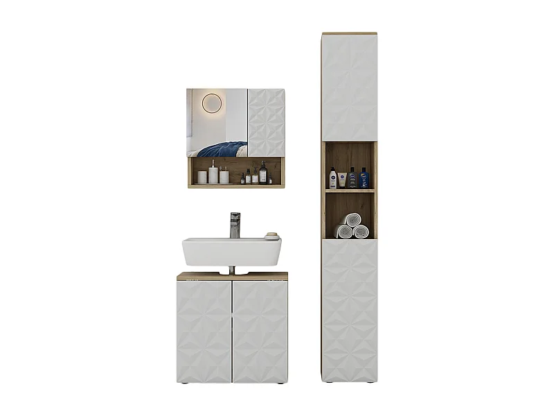 Meubles bain blanc 60x30x57 edge