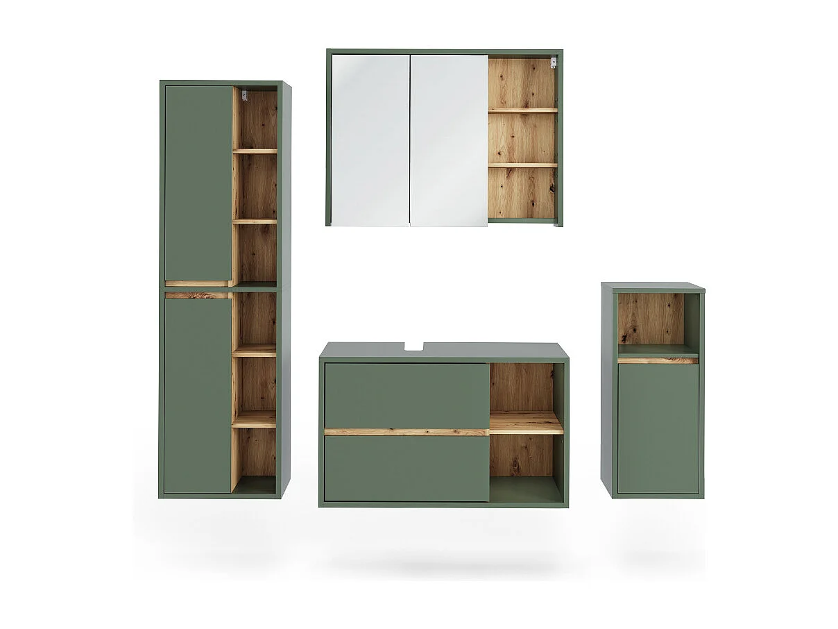 Ensemble de meubles de salle de bains vert/artisan 100x45.5x60 viola