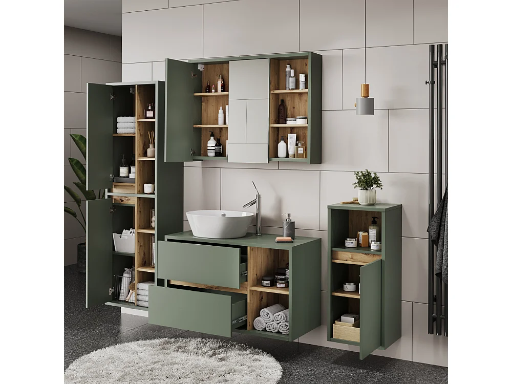 Ensemble de meubles de salle de bains vert/artisan 100x45.5x60 viola