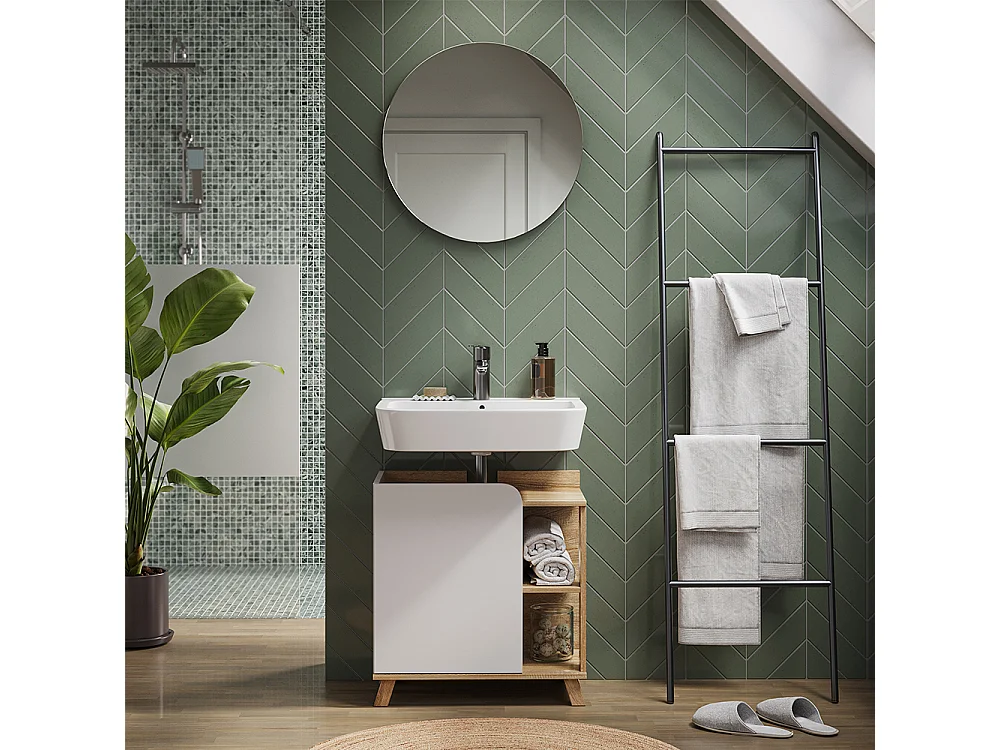 Meubles bain sonoma/blanc 60x35x65 karen