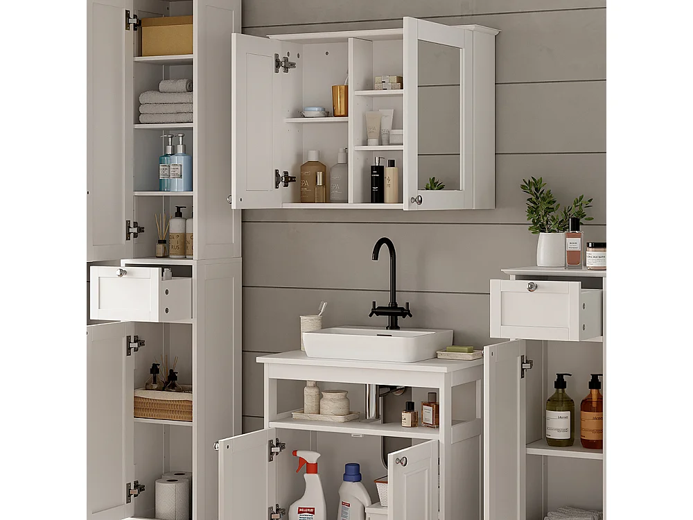 Ensemble de meubles de salle de bains blanc 60x30x65 vanity