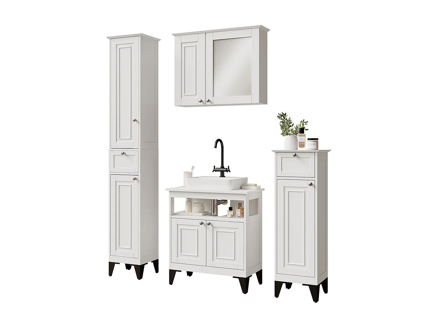 Ensemble de meubles de salle de bains blanc 60x30x65 vanity