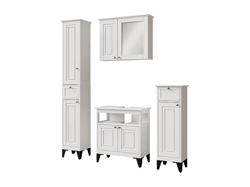 Zestaw mebli łazienkowych biały 60x30x65 vanity