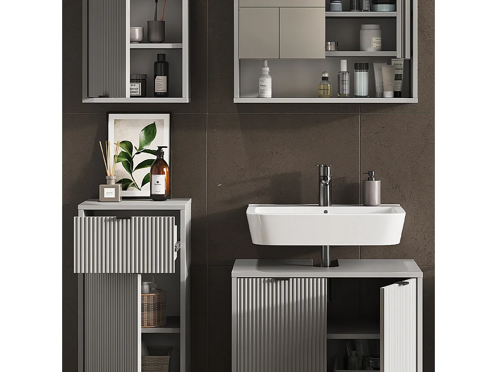 Set di mobili da bagno grigio 70x45x63 eliza