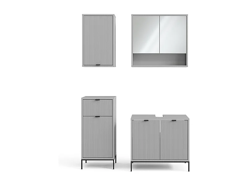 Badmöbel-Set grau 70x45x63 eliza