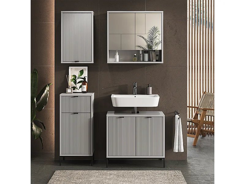 Meubles bain gris 70x45x63 eliza