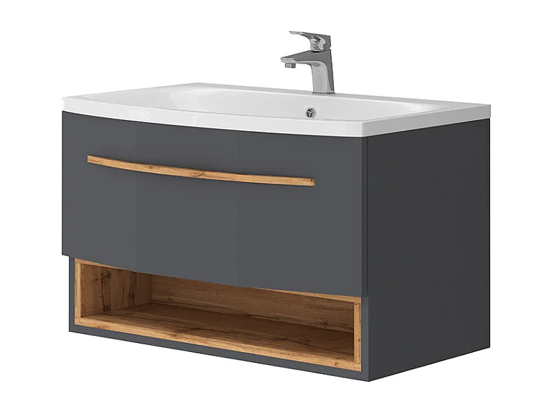 Set mobili da bagno antracite 79x42x50 stelantis