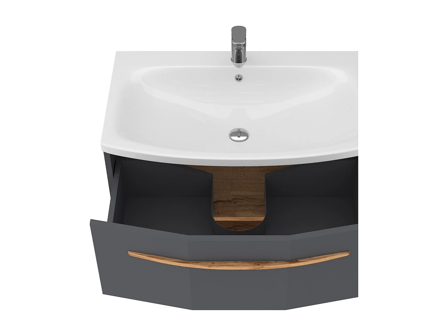 Meubles bain anthracite 79x42x50 stelantis