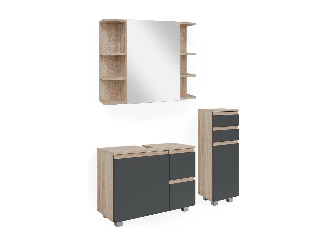 Meubles bain sonoma 80x33x60 j-shape